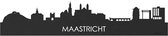 Skyline Maastricht Zwart hout - 80 cm - Woondecoratie - Wanddecoratie - Meer steden beschikbaar - Woonkamer idee - City Art - Steden kunst - Cadeau voor hem - Cadeau voor haar - Jubileum - Trouwerij - WoodWideCities