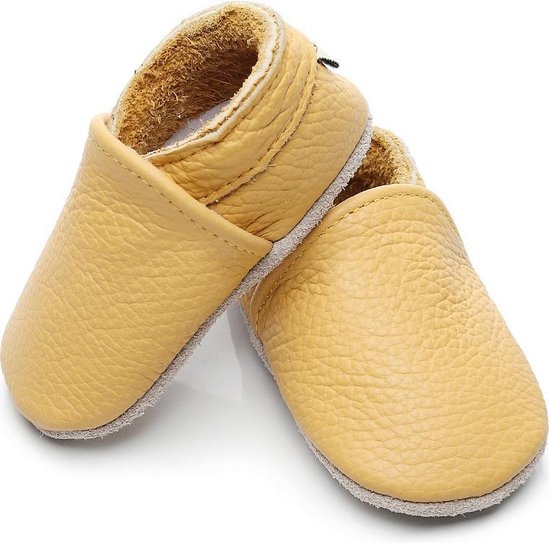 Pantoufles Bébé en cuir - Blauw/ Grijs - 0 mois - Cuir - Chaussures de bébé  - filles -... | bol.com