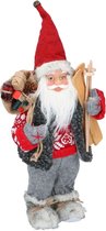 Christmas Gifts Kerstman Pop - Kerst Beeldje 30CM - met Traditionele Kledij - Kerstversiering