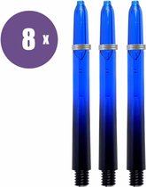 ABC Darts - Dart Shafts - Kunststof Black V Blauw - Medium - 8 sets