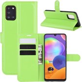 Book Case - Samsung Galaxy A31 Hoesje - Groen