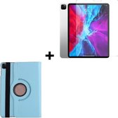 iPad Pro 2020 Hoesje + iPad Pro 2020 Screenprotector - 12.9 inch - Tablet Cover Case Turquoise + Screenprotector