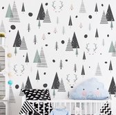 Muursticker | Dennenbomen | Nordic style | Wanddecoratie | Muurdecoratie | Slaapkamer | Kinderkamer | Babykamer | Jongen | Meisje | Decoratie Sticker |