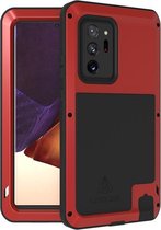 Samsung Galaxy Note 20 Ultra hoes, Love Mei, metalen extreme protection case, Rood - GSM Hoesje / Telefoonhoesje Geschikt Voor: Samsung Galaxy Note20 Ultra