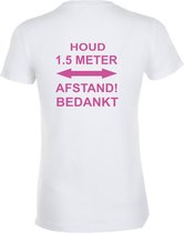 T-Shirt - 1.5 meter afstand - Neon  - Large - Dames