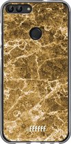 Huawei P Smart (2018) Hoesje Transparant TPU Case - Gold Marble #ffffff
