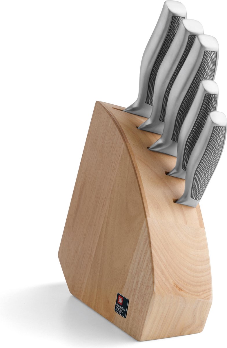 Richardson Sheffield - Sense 5-Delige Messenset met Blok - Hout