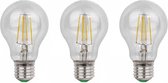 E27 LED lamp 3 stuks | gloeilamp A60 | 4W=40W | warmwit filament 2700K | dimbaar