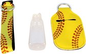 Fresh Tube (Baseball Yellow) - Flacon voor antibacteriële zeep - Handen wassen onderweg - Handenreiniger voor Vliegtuig & Handbagage - Navulbaar