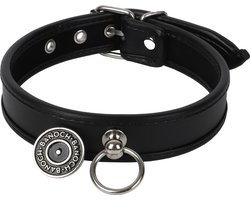 Banoch - Collar of O black - Zwart Pu Leer - halsband bdsm