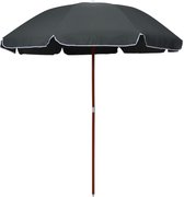 vidaXL Parasol met stalen paal 240 cm antraciet