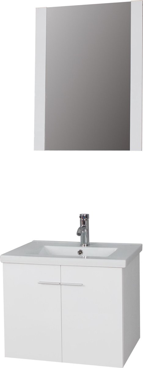WOON-DISCOUNTER.NL - Badkamermeubel Avla 60 - Glanzend wit - 301382