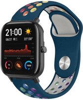 Siliconen Smartwatch bandje - Geschikt voor  Xiaomi Amazfit GTS sport band - kleurrijk dennengroen - Horlogeband / Polsband / Armband