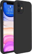 LET OP IPHONE 11 HOESJE!!! IPhone 11 Luxe Black / zwart Cover hoes hoesje Telefoonhoesje met Lensbescherming Protection - Soft Touch Siliconen Smartphone Case ! 5.8 INCH! voor Apple iPhone 11