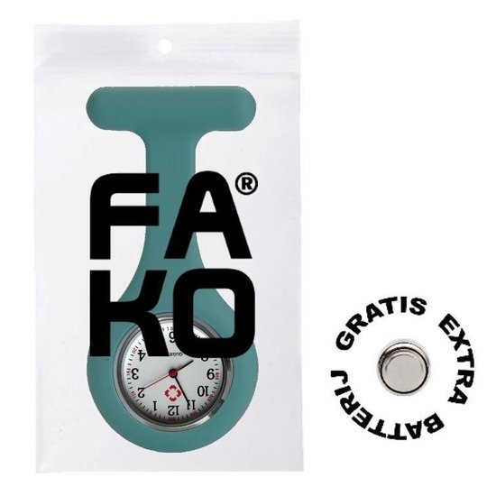 Fako® - Verpleegstershorloge - Zusterhorloge - Siliconen Uni - Azuurblauw