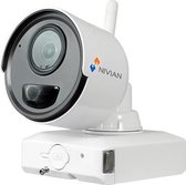 Nivian NV-IPB020A-2-BAT accu IP camera voor uitbreiding van de NV-KIT61-4C2M-BAT set - Beveiligingscamera IP camera bewakingscamera camerabewaking veiligheidscamera beveiliging net
