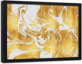 Foto in frame Wit-Goud abstractie, 100x70cm, Premium print