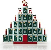 Calendrier de l'Avent Sapin de Noël en bois, pyramide, Noël, Avent