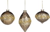 Goodwill Kerstbal Champagne D 8 cm Voordeelaanbod Assortiment van 3 stuks