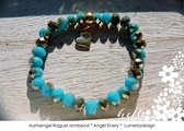 Angel energy armband Aartsengel Raguel - met hart goudkleur bedel