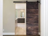 Sticky Decoration - Luxe Deursticker Gebrande planken horizontaal - op maat voor jouw deur