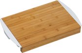 Bamboe houten snijplank 25 x 41 cm met opvangbakken - Snijplanken met containers - Verhoogde 2-in-1 snijplank met opvang bakken