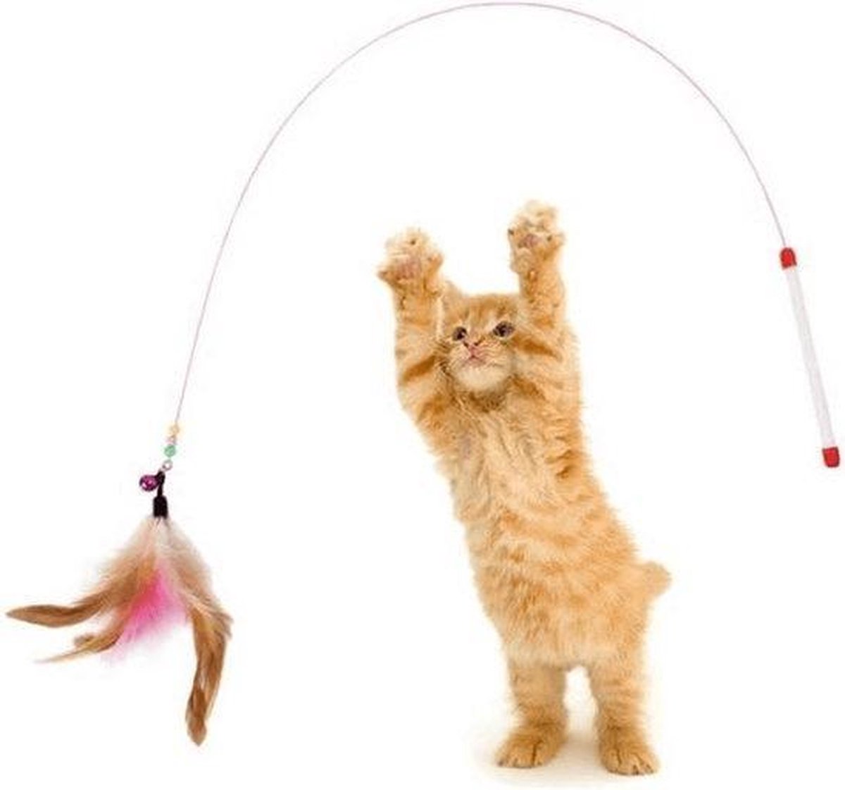 Kattenhengel - Interactief Speelgoed Kat - Kattenspeeltje - Kattenhengel Met Led Laser - Interactieve Kattenhengel -  Interactive Cat Toy - Speeltje Kitten - Multifunctioneel speelgoed kat - Merkloos
