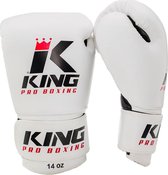 King Pro Boxing Bokshandschoenen Wit KPB/BG 2 Leder 16 OZ