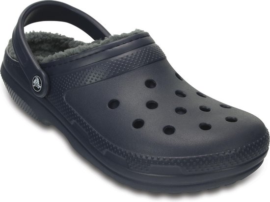 Crocs - Classic Lined Clog - Instap Sandaal - 38 - 39 - Blauw