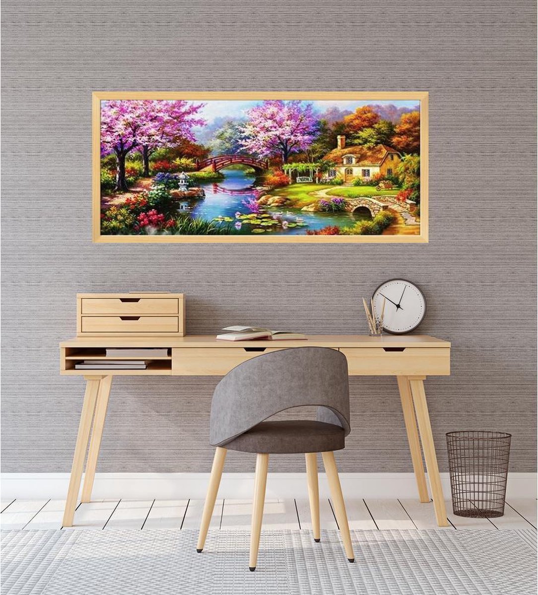Rubye® Diamond Painting Volwassenen & Kinderen - Gigantisch Landschap - 100x50cm — afbeelding 4