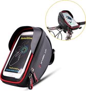 Waterdichte smartphone stuur fietstas met touchscreen voorziening - Tot 6 inch