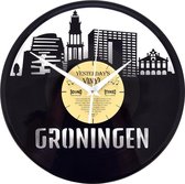 Retro Klok gemaakt van een echte LP - Met geschenkverpakking - Skyline Groningen