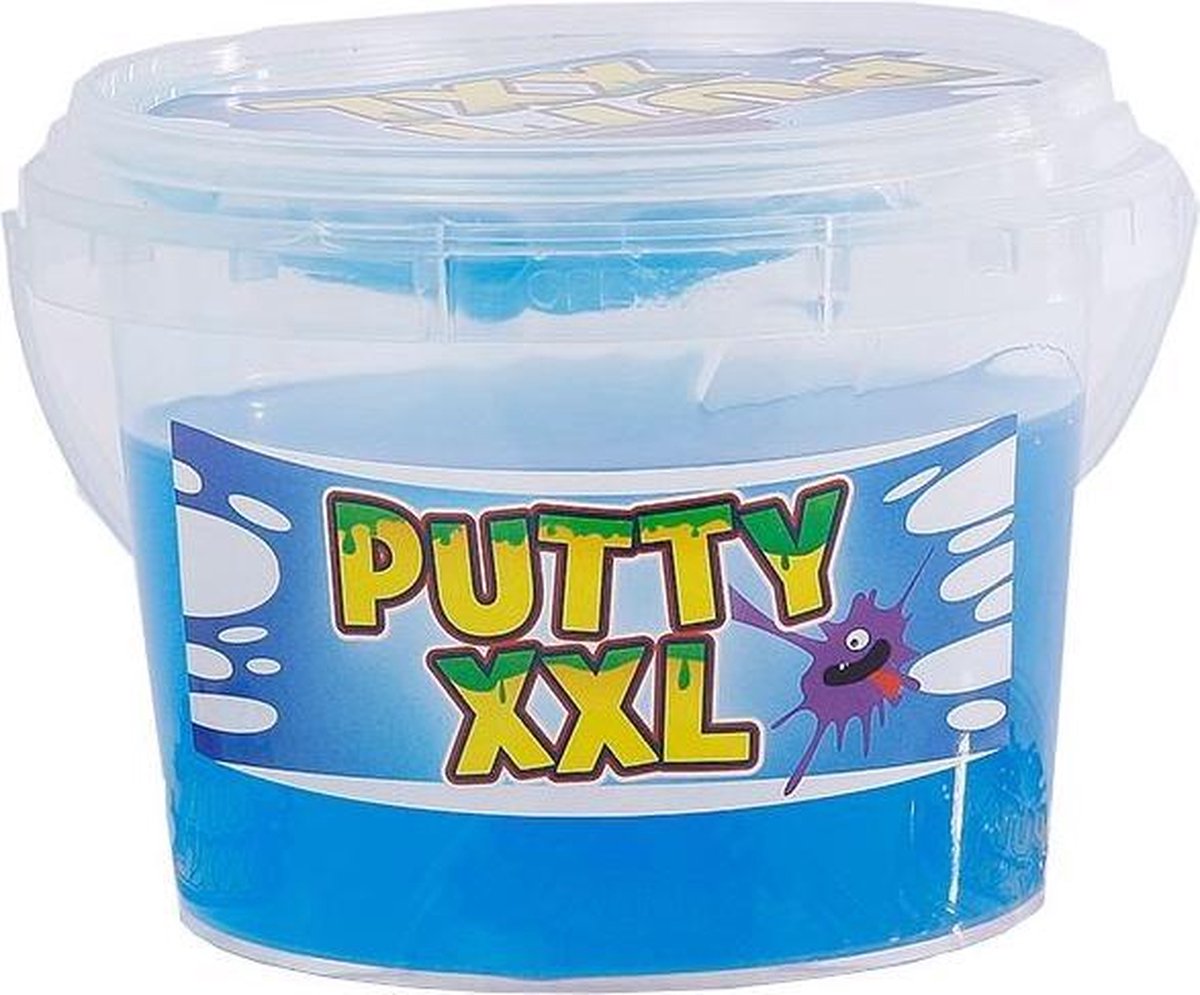 Van Manen Slime Bucket Putty Xxl Glitter Junior 350 Gramme Blauw