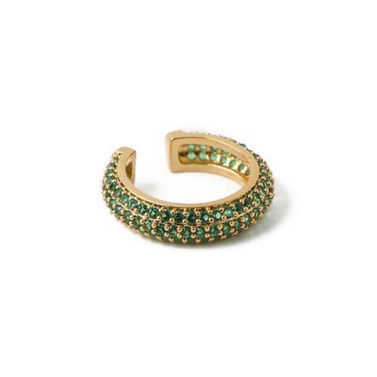 Orelia ear cuff groene steentjes rond vorm