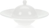 BORD MET KLOKDEKSEL WIT D18,5CM