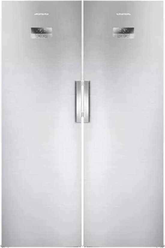 Koelkast: Grundig Amerikaanse Side-by-Side koelkast - koel/vries combinatie - Roestvrijstaal RVS -, van het merk Grundig