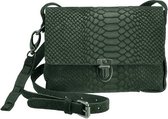 Elvy Tas Gloria Croco Crossbody Green | Olive