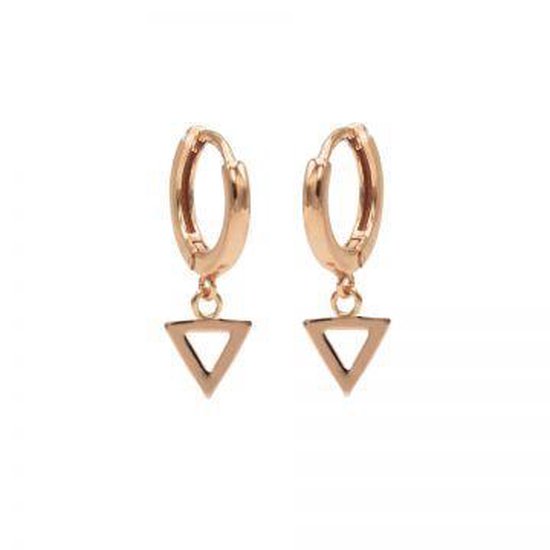 Karma hinged hoops symbool open triangle rosé gold M1914HIN