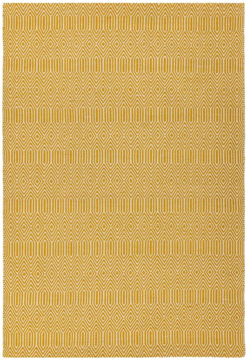 Easy Living - Sloan-Mustard Vloerkleed - 200x300  - Rechthoek - Laagpolig Tapijt - Modern - Geel, Wit