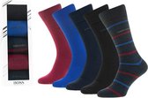 Hugo Boss - sokken gift set 5-pack stripe & solid multi - 40/46