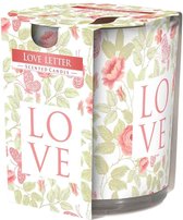 Geurkaars in glas | geschenkverpakking | love letter | 22 branduren