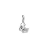 Thomas Sabo Charm Club 925 Sterling Zilveren Vintage Pram Bedel 1693-637-21