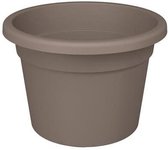 Bloempot Rond Premium 22cm + Bodemgaten TAUPE Nicoli / 5 STUKS ! /