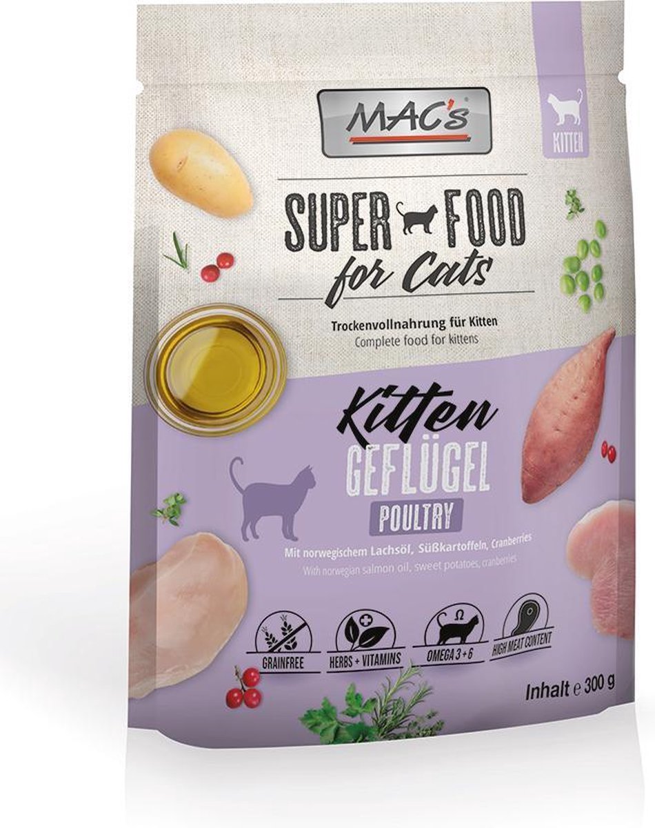 MAC’s Kitten Kattenvoer – Gevogelte – 300 g