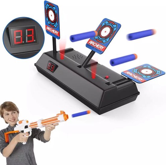 Schietschijf Target - Geschikt voor o.a. Nerf Gun Pistolen - Gel blisters - Schietspel - Schietdoel - LCD Scorebord - Schietspeelgoed