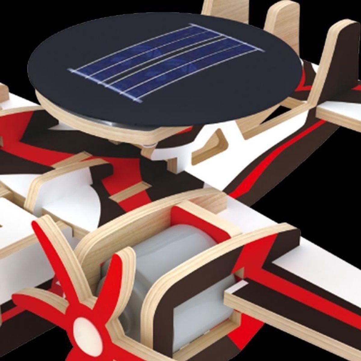 Robotime Airborne Vliegtuig Met Waarschuwingssysteem P340S Met Zonnecel robotime-airborne-vliegtuig-met-waarschuwingssysteem-p340s-met-zonnecel