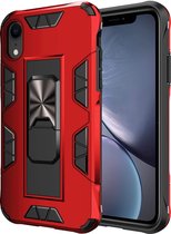 Apple iPhone XR Hoesje Rood - Magnetic Kickstand Armor Case