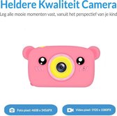 Bear Kindercamera | Vlog camera| Fototoestel voor kinderen | Kinderfototoestel | Full HD 1080P | + 32GB SD kaart | Roze