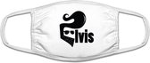 The King mondkapje | Elvis | Presley | Rock 'n Roll | gezichtsmasker | bescherming | bedrukt | logo | Wit mondmasker van katoen, uitwasbaar & herbruikbaar. Geschikt voor OV