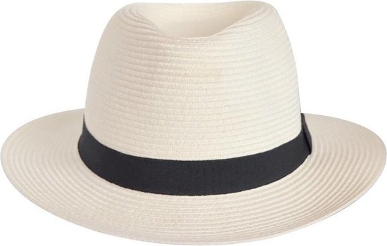 Chapeau d'été Panama Fedora UV - Matériau Flexibraid déformable - Chapeau Pana-Mate pour hommes et femmes - Taille: 58cm - Couleur: Ivoire